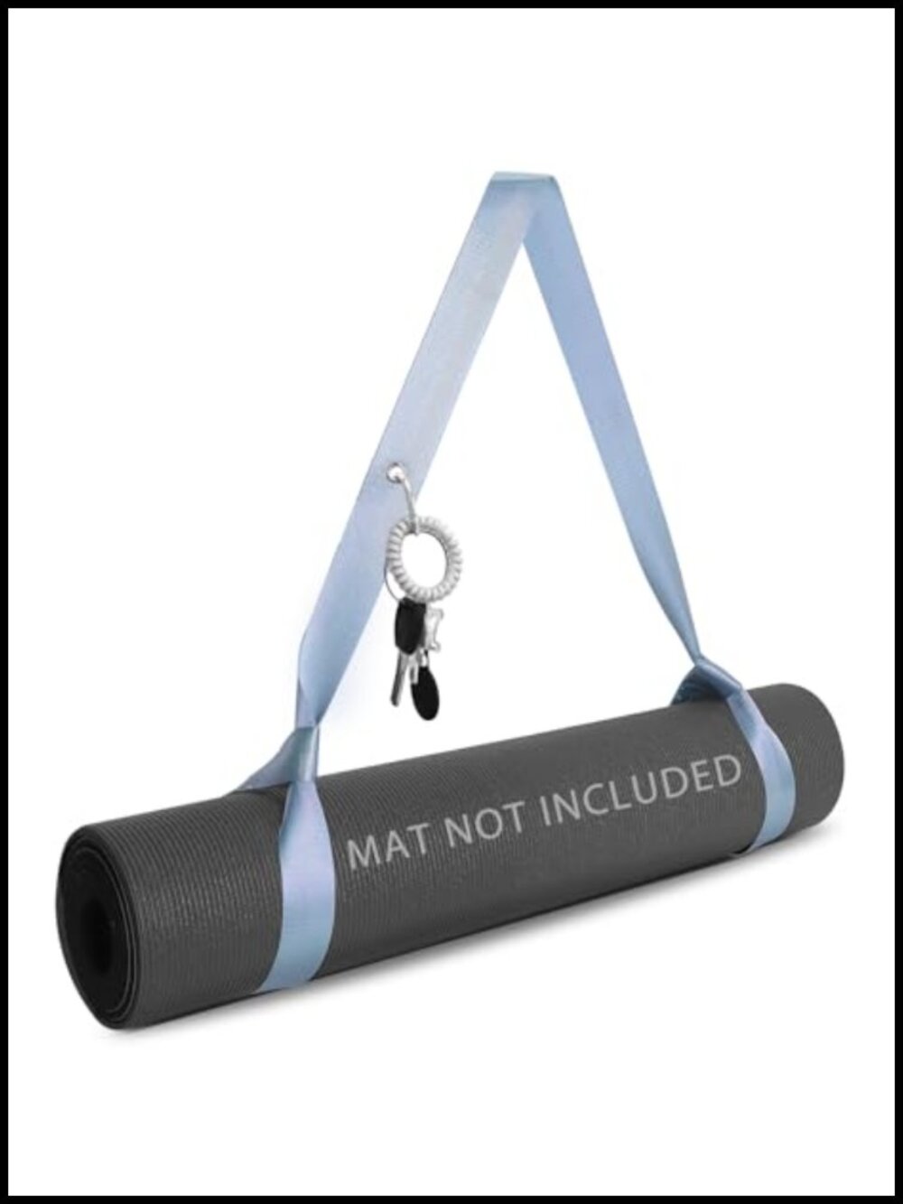 Yoga Mat Strap Adjustable Carrier Carabiner Clip Polyester Hands-Free Carry
